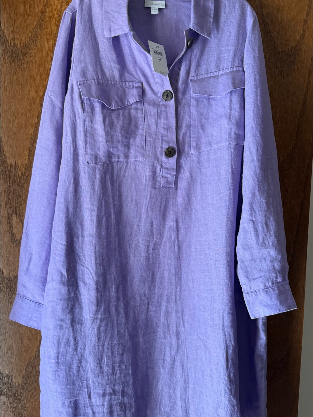 J. Jill Lavender Linen Midi Dress
